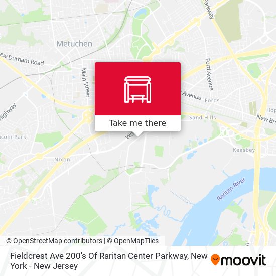 Fieldcrest Ave 200's Of Raritan Center Parkway map