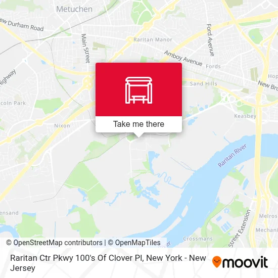 Raritan Ctr Pkwy 100's Of Clover Pl map