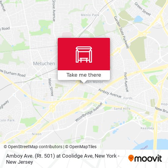 Amboy Ave. (Rt. 501) at Coolidge Ave map