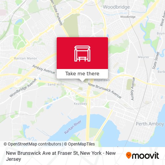 New Brunswick Ave at Fraser St map