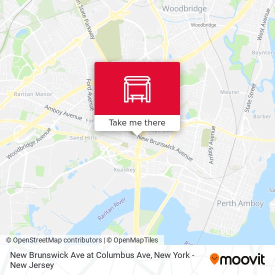Mapa de New Brunswick Ave at Columbus Ave