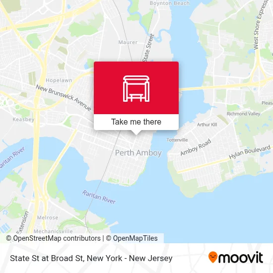 State St at Broad St map