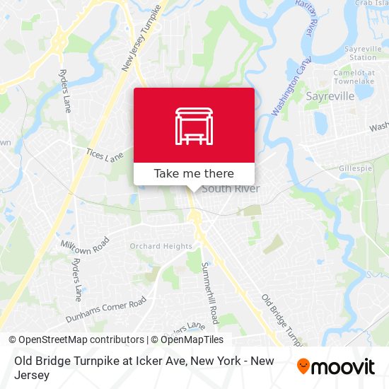 Old Bridge Turnpike at Icker Ave map