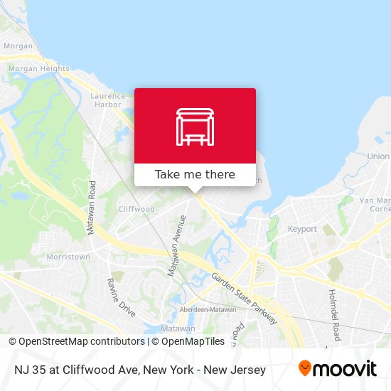 Mapa de NJ 35 at Cliffwood Ave