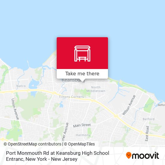 Port Monmouth Rd at Keansburg High School Entranc map