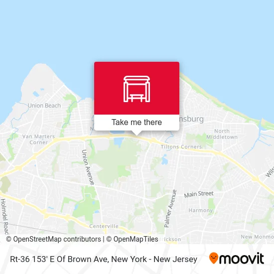 Rt-36 153' E Of Brown Ave map