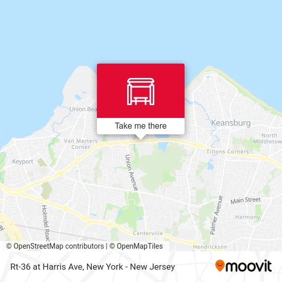 Rt-36 at Harris Ave map