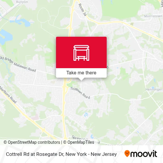 Cottrell Rd at Rosegate Dr map