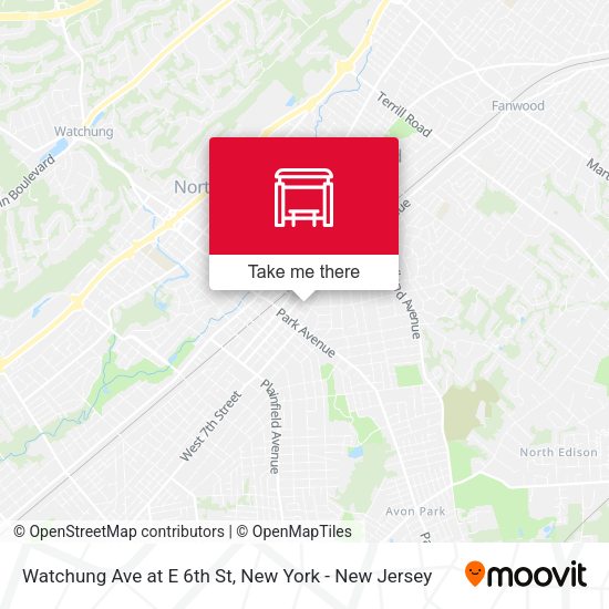 Mapa de Watchung Ave at E 6th St