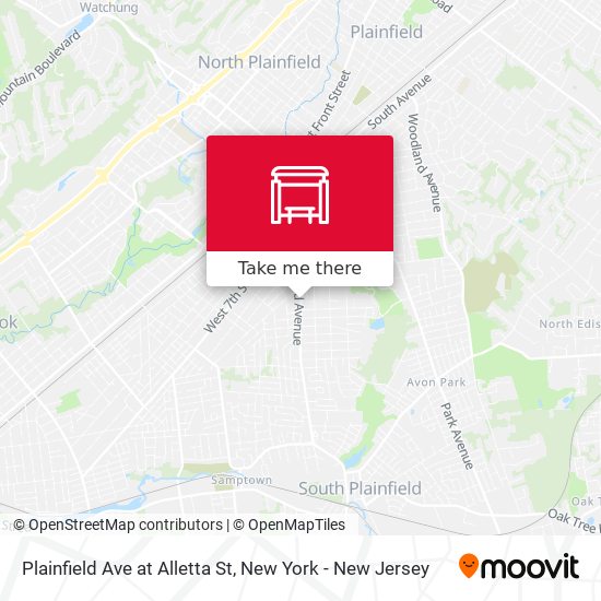 Plainfield Ave at Alletta St map