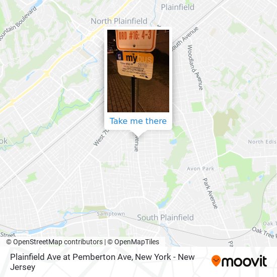 Plainfield Ave at Pemberton Ave map