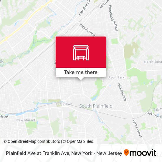 Plainfield Ave at Franklin Ave map