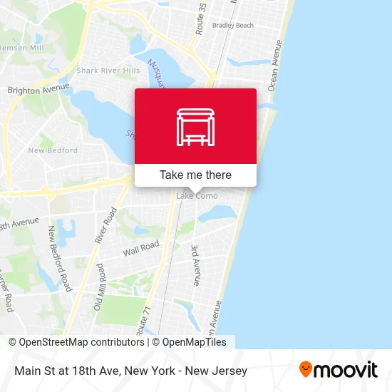 Main St at 18th Ave map