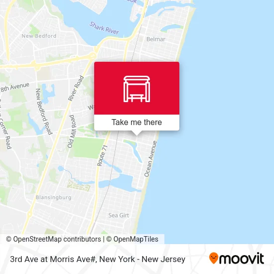 3rd Ave at Morris Ave# map