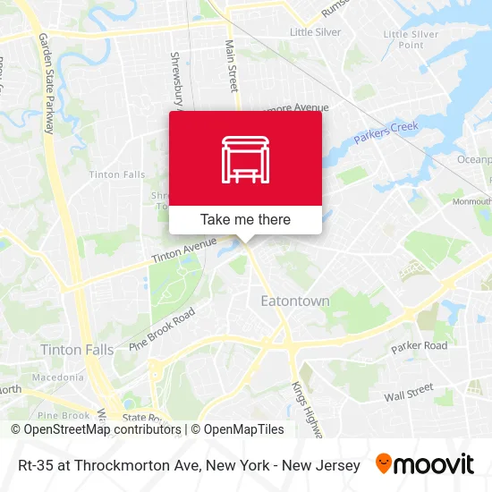 Rt-35 at Throckmorton Ave map