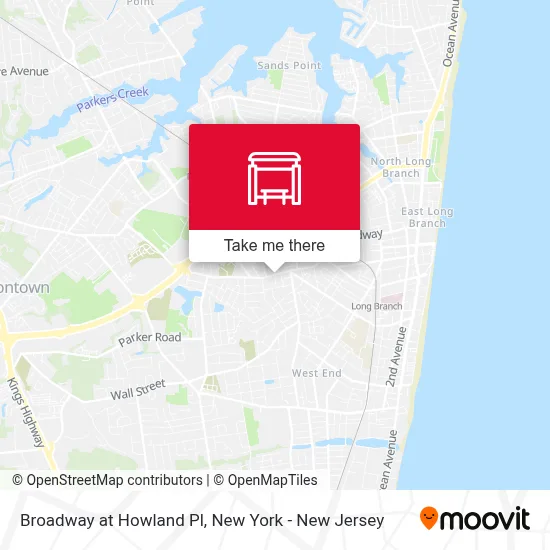 Broadway at Howland Pl map