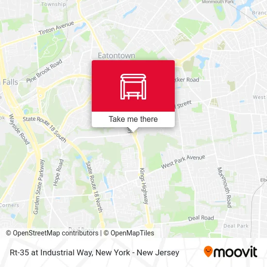 Rt-35 at Industrial Way map