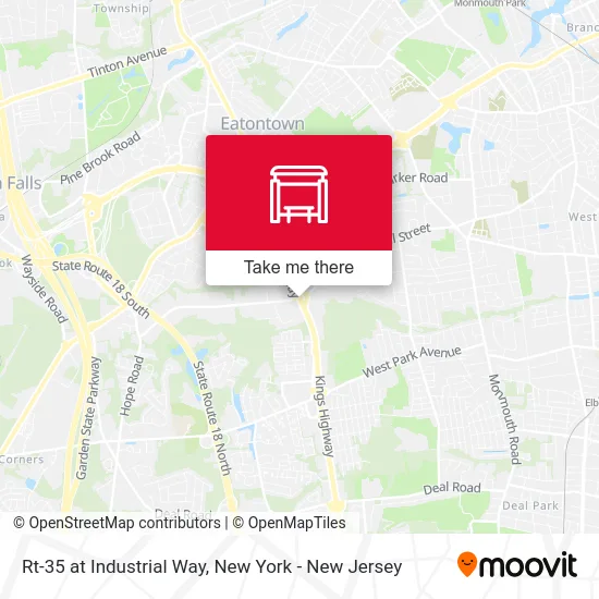 Rt-35 at Industrial Way map