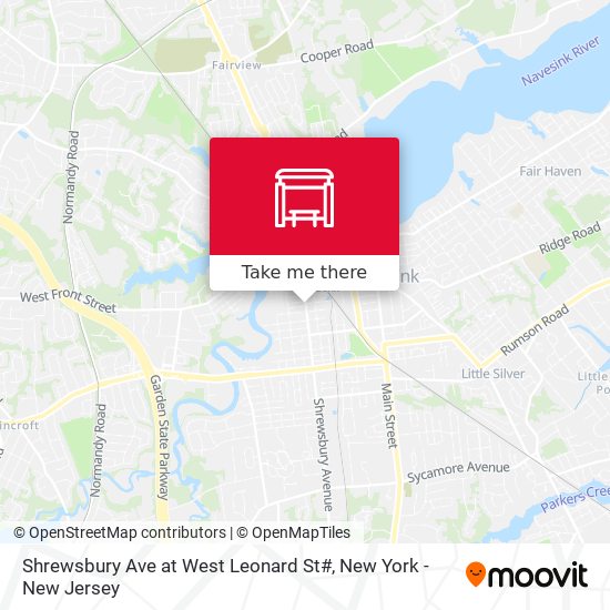 Mapa de Shrewsbury Ave at West Leonard St#