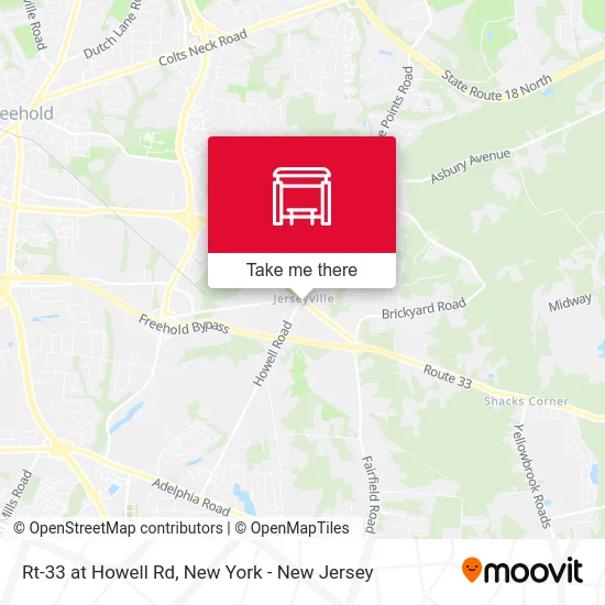 Rt-33 at Howell Rd map