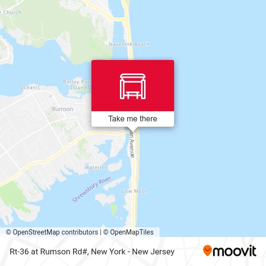 Rt-36 at Rumson Rd# map