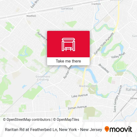 Raritan Rd at Featherbed Ln map