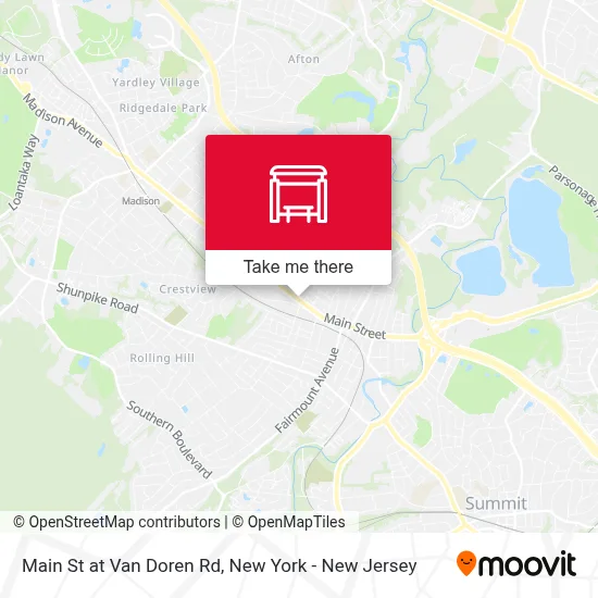 Main St at Van Doren Rd map