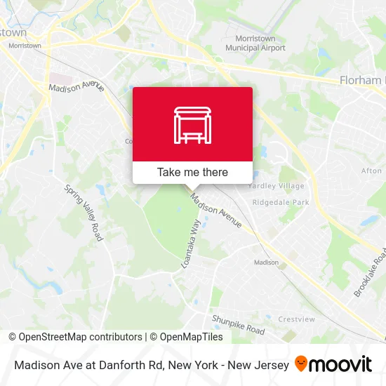 Madison Ave at Danforth Rd map
