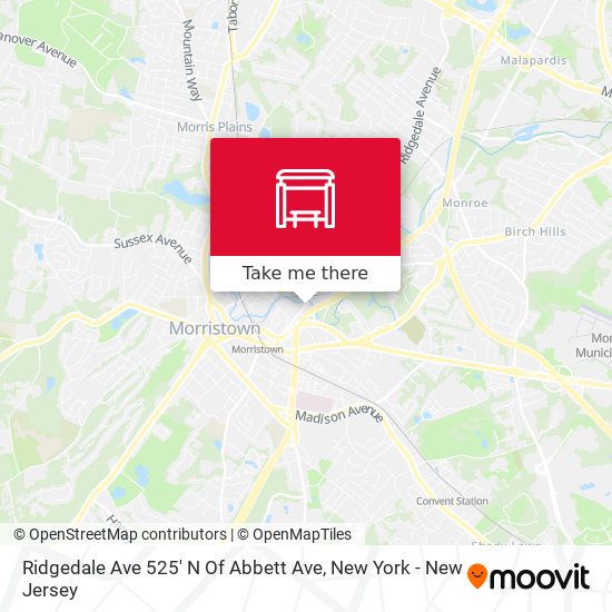 Mapa de Ridgedale Ave 525' N Of Abbett Ave