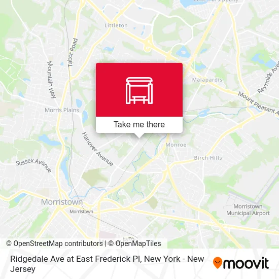 Ridgedale Ave at East Frederick Pl map