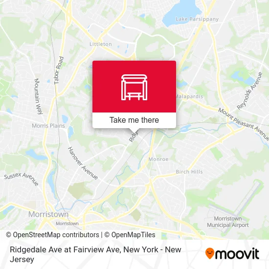 Ridgedale Ave at Fairview Ave map