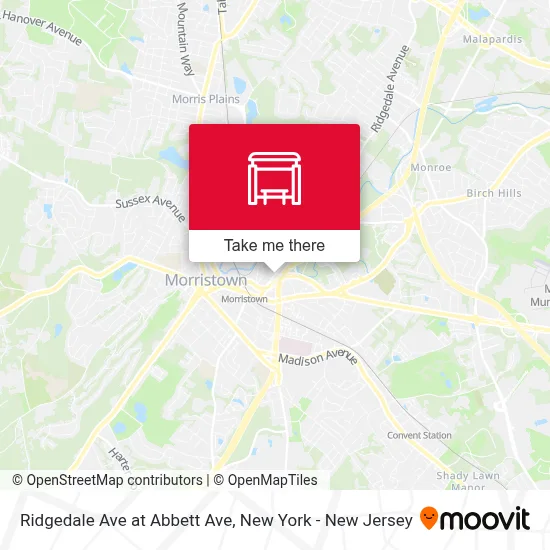 Ridgedale Ave at Abbett Ave map