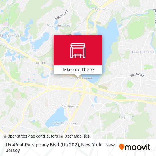 Us 46 at Parsippany Blvd (Us 202) map