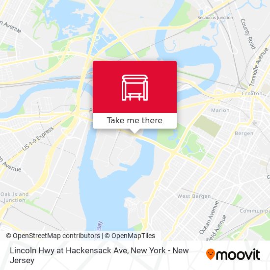 Mapa de Lincoln Hwy at Hackensack Ave