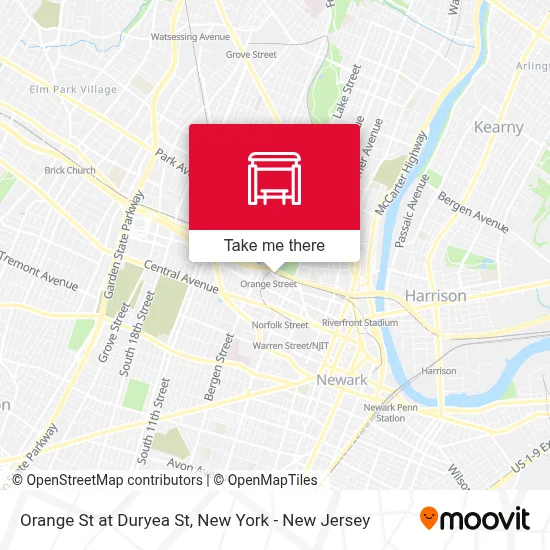 Orange St at Duryea St map