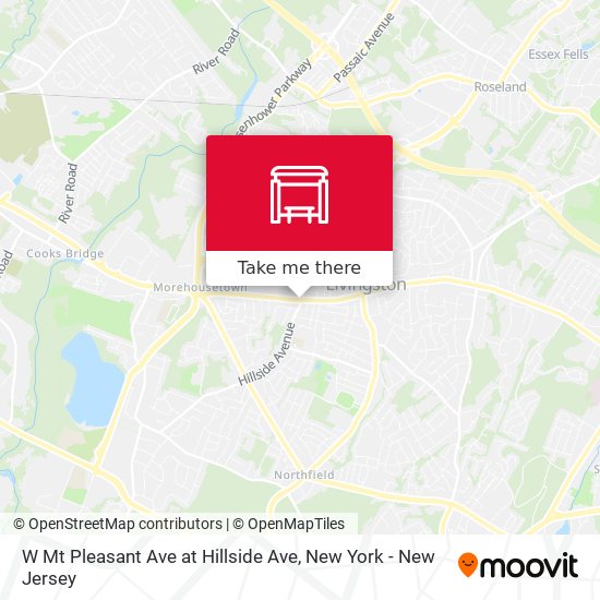 Mapa de W Mt Pleasant Ave at Hillside Ave