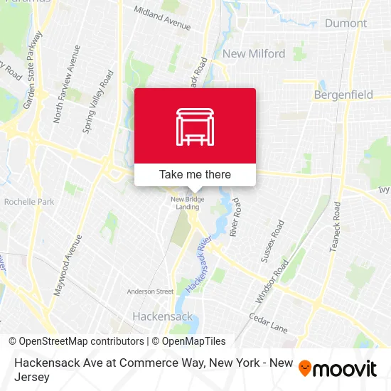 Hackensack Ave at Commerce Way map