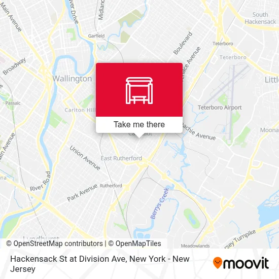 Hackensack St at Division Ave map