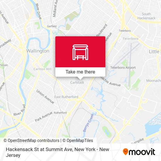 Hackensack St at Summit Ave map