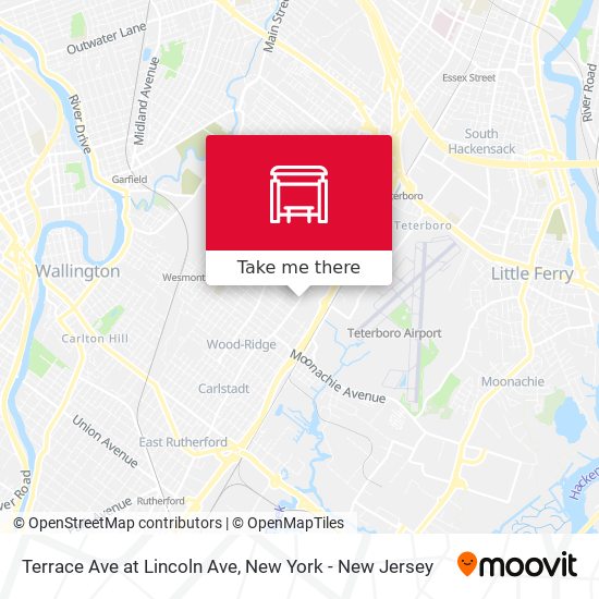 Terrace Ave at Lincoln Ave map