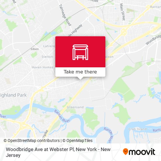 Woodbridge Ave at Webster Pl map