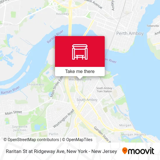 Raritan St at Ridgeway Ave map