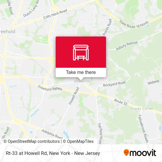 Rt-33 at Howell Rd map