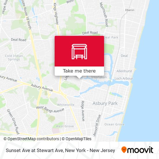 Mapa de Sunset Ave at Stewart Ave