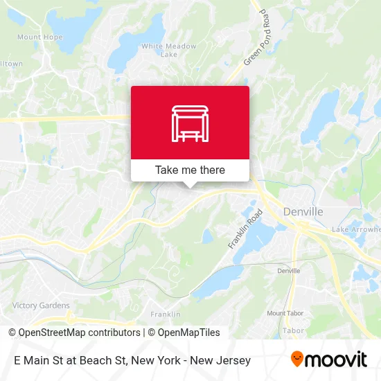 E Main St at Beach St map
