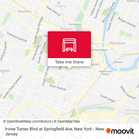 Mapa de Irvine Turner Blvd at Springfield Ave