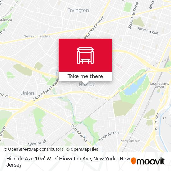 Mapa de Hillside Ave 105' W Of Hiawatha Ave