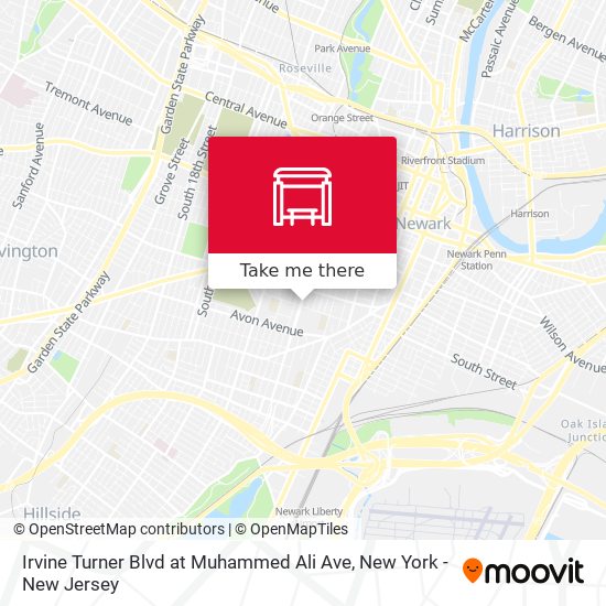 Irvine Turner Blvd at Muhammed Ali Ave map