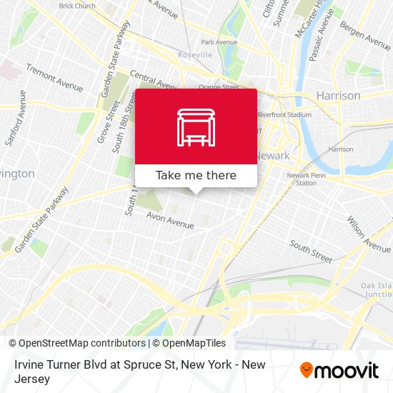 Irvine Turner Blvd at Spruce St map