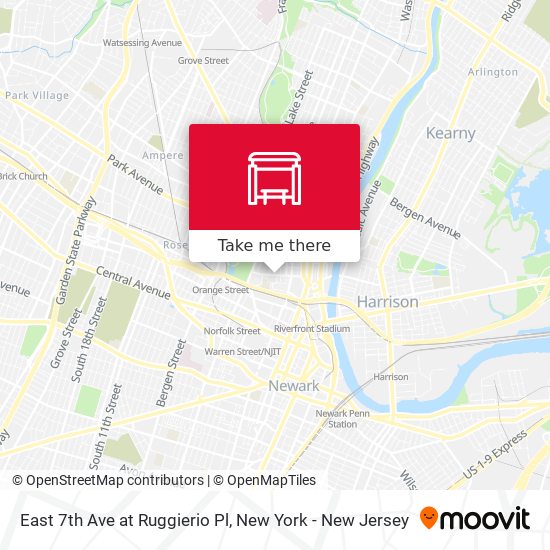 East 7th Ave at Ruggierio Pl map